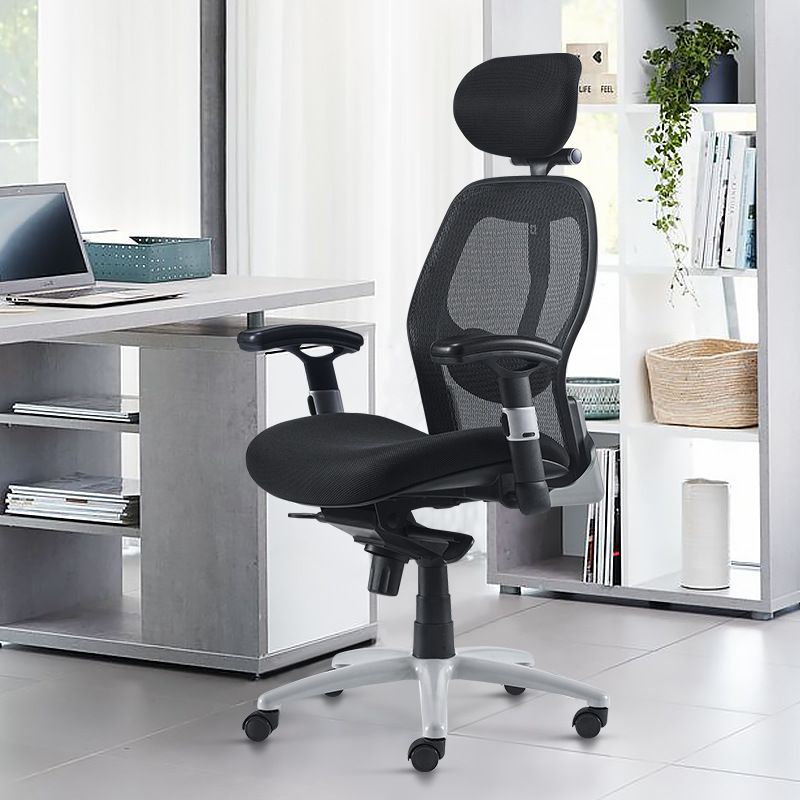 Modern Desk Chair Mesh Computer Chair Mid-Back Swivel Chair with Wheels