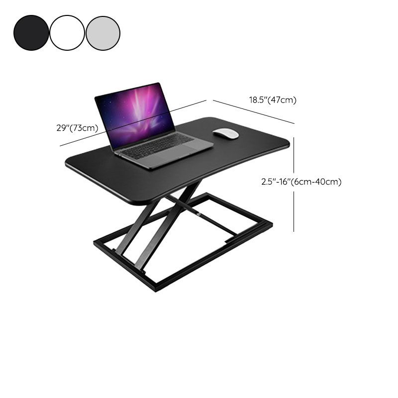 Wooden Folding Standing Office Desk Converter Rectangular Shaped in Black/White/Silver