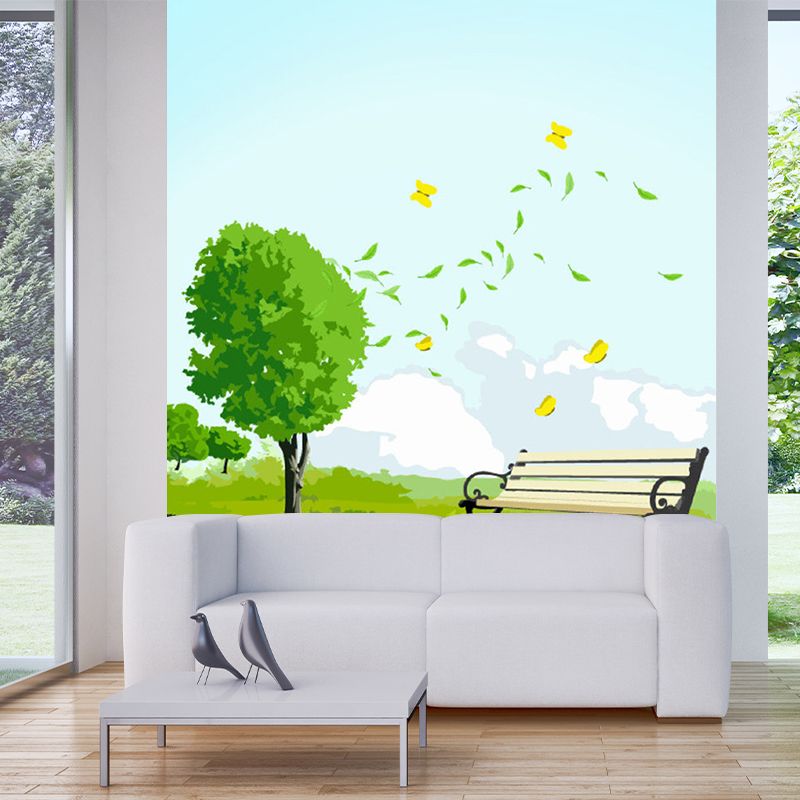 Environment Friendly Park Wall Murals Cartoon Non-Woven Fabric Wall Decor, Customize Size Available