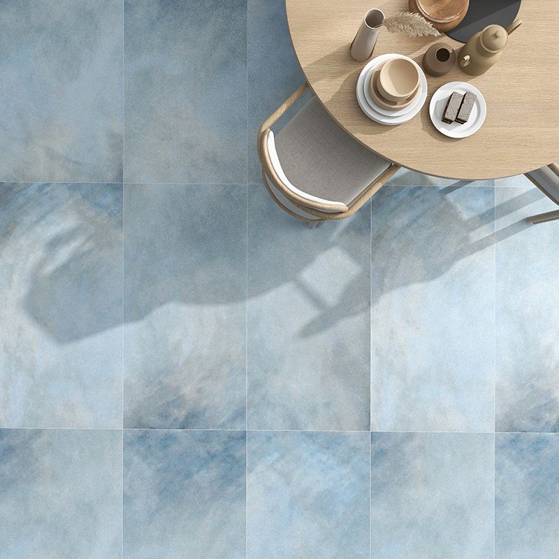 Blue Singular Tile Modern Marble Rectangular Floor and Wall Tile