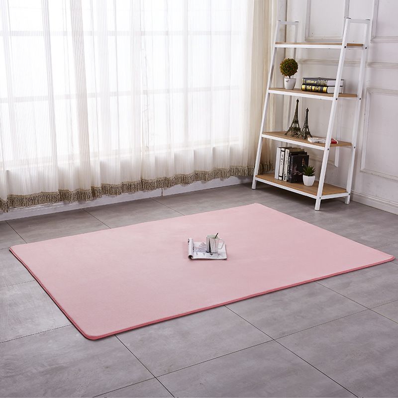 Contemporary Solid Shag Carpet Polyester Area Rug Non-Slip Backing Indoor Rug for Adults Bedroom