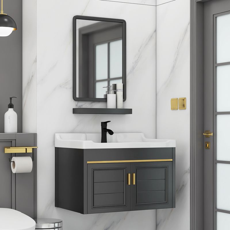 Modern Bathroom Vanity Cabinet Single Sink Space Saver Vanity