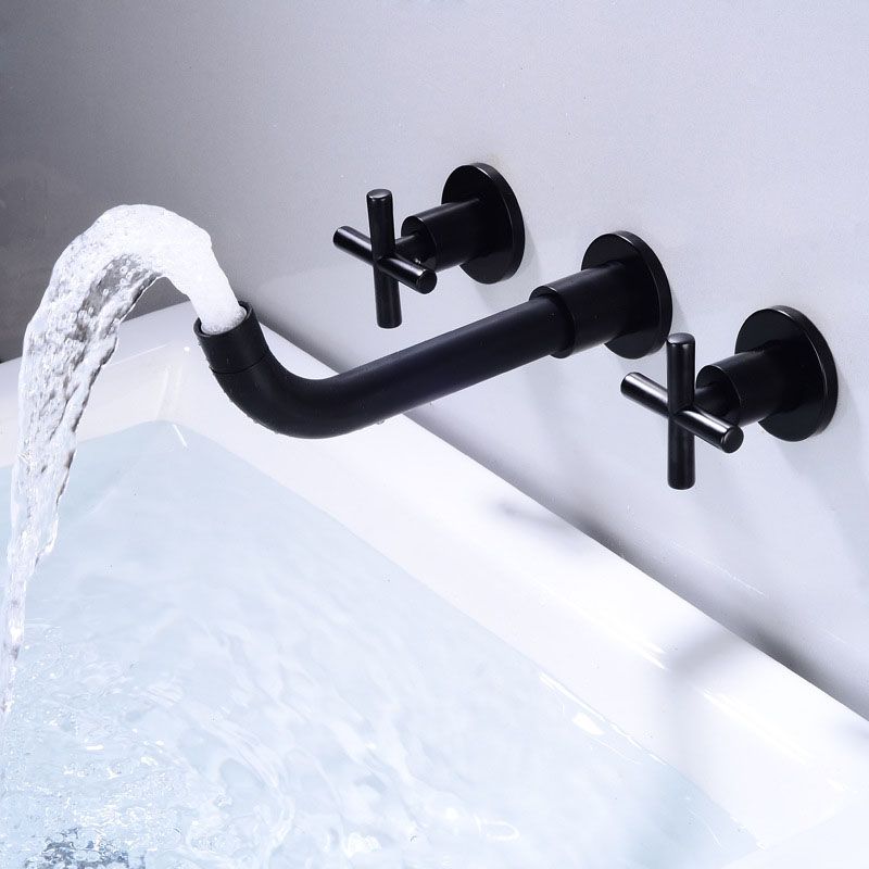 Modern Wall Mounted Faucet Bathroom Rotate Handle Bathtub Faucet