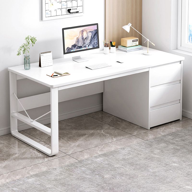 Modern Rectangular Writing Desk 29.5"H Home Office Desk with Drawers