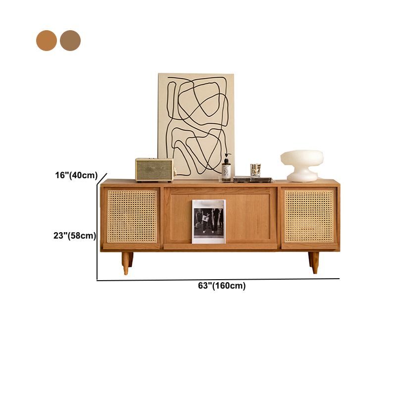 Modern Style TV Stand Brown Colour Enclosed Storage TV Console with Cabinet