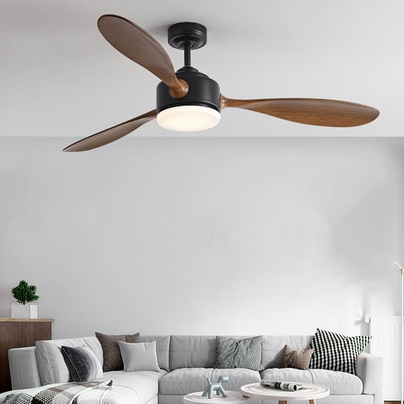 Contemporary LED Ceiling Fan 3-Blade Fan Lighting for Living Room