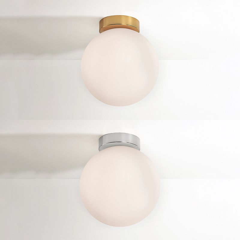 Household Wall Sconce Lighting Minimalist Glass Ball Shade Wall Lighting Fixture