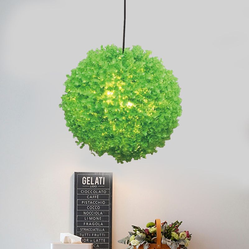 1 hoofd plafondlicht industrieel restaurant led planten hanglamp met wereldwijde metalen schaduw in groen, 12 "/14"/16 "dia