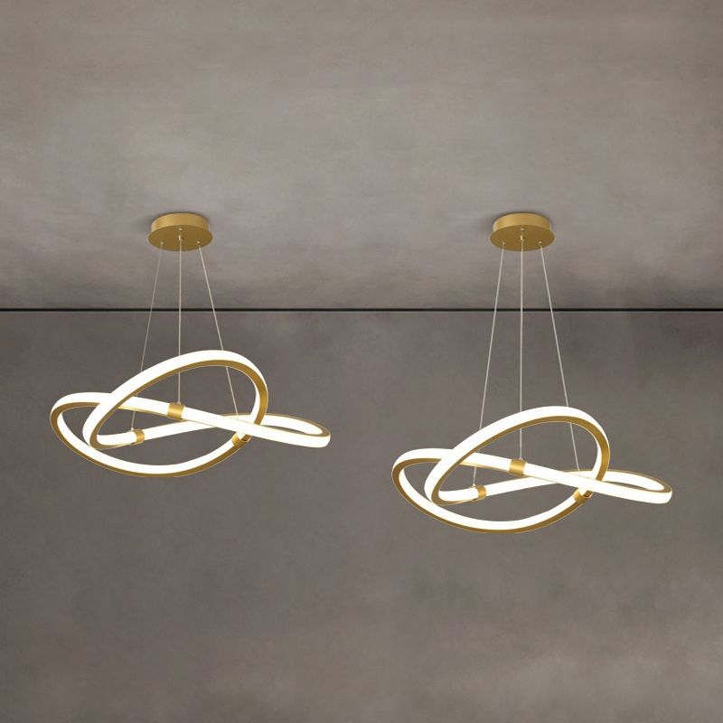 Strip Chandelier Light Fixture Designer Modern Simplicity Metal Pendant Lighting for Restaurant