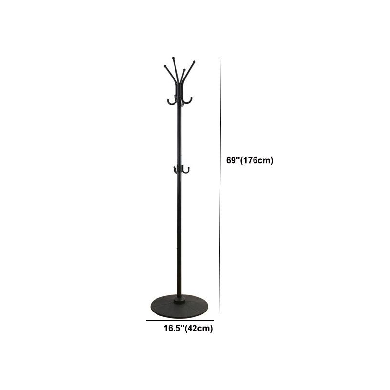 Contemporary Coat Rack Free Standing Coat Hook Metal Tripod Hall Stand