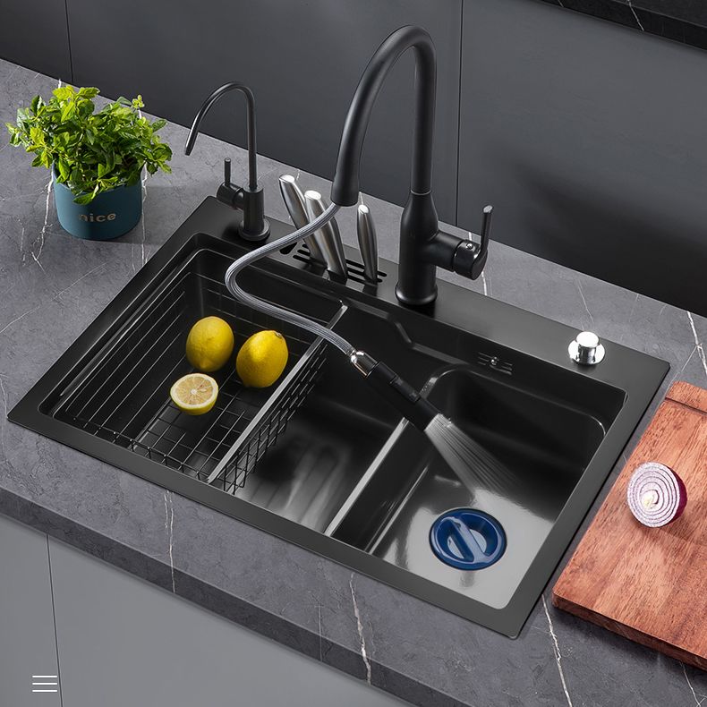 Noise-cancelling Design Kitchen Sink Stainless Steel Drop-In Kitchen Sink