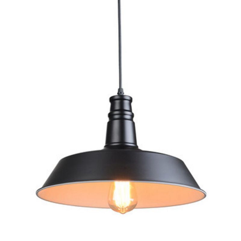 1 Light Barn Ceiling Pendant Macaroon Style Metal Hanging Light for Restaurant