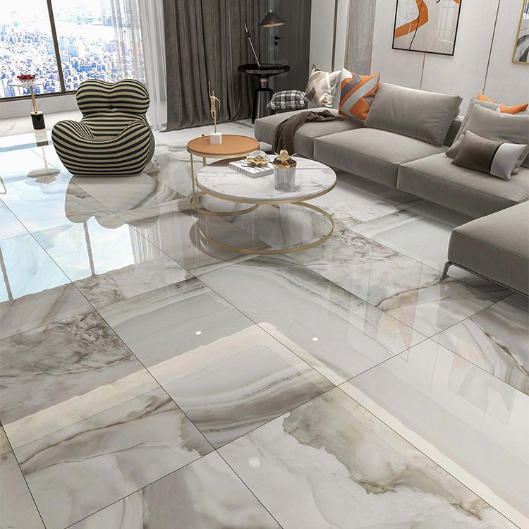 Porcelain Floor and Wall Tile High Gloss Singular Tile with Rectangular Shape