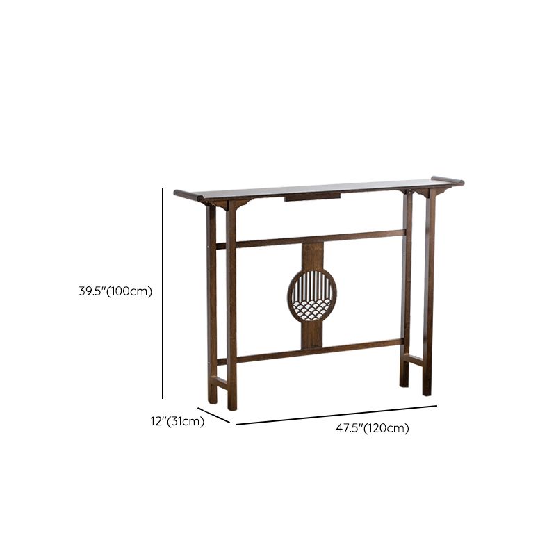 Mid-Century Modern Console Table Wood Rectangle Hall End Table