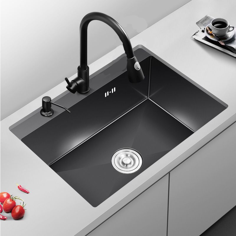 Modern Style Kitchen Sink Stainless Steel Colorfast Drop-In Kitchen Sink