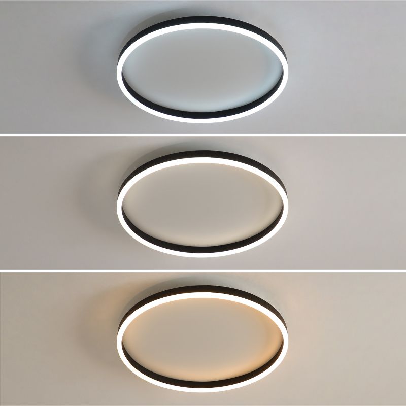 LED Round Flush Mount Fixture Simplicity Flush Ceiling Light Fixture for Living Room