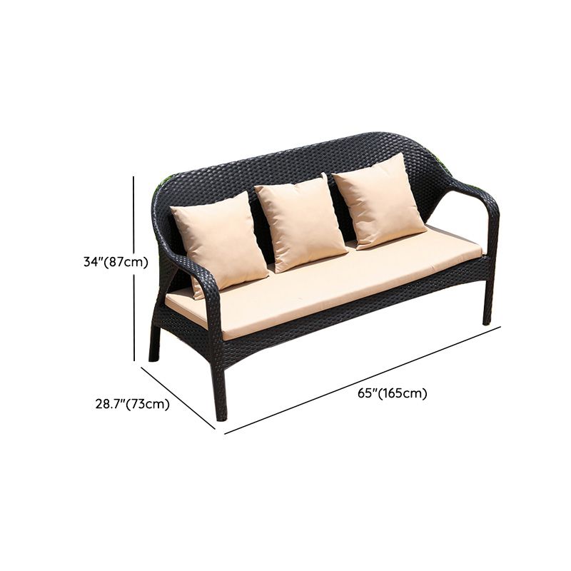 Rattan Patio Sofa Modern Style Minimalist Villa Outdoor Patio Sofa