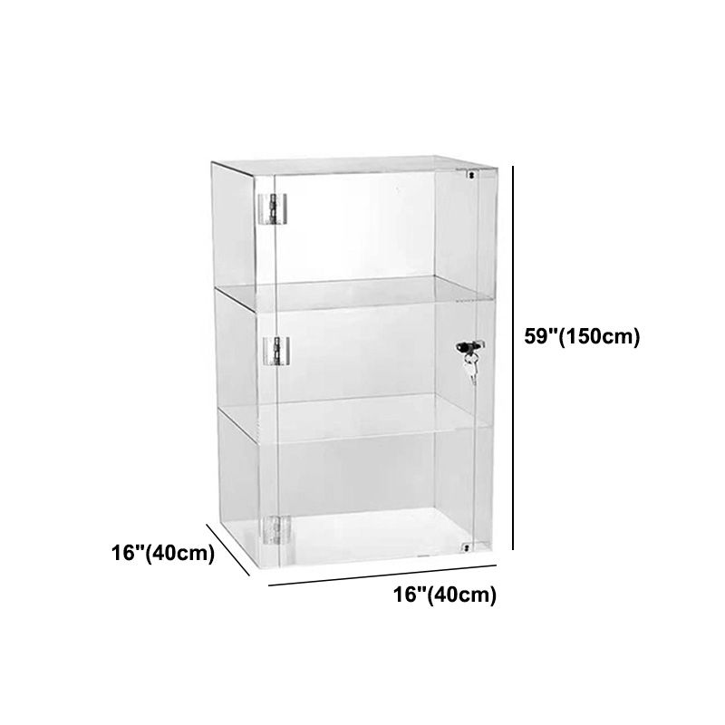 Modern Acrylic Display Stand Clear Display Cabinet with Adjustable Shelves