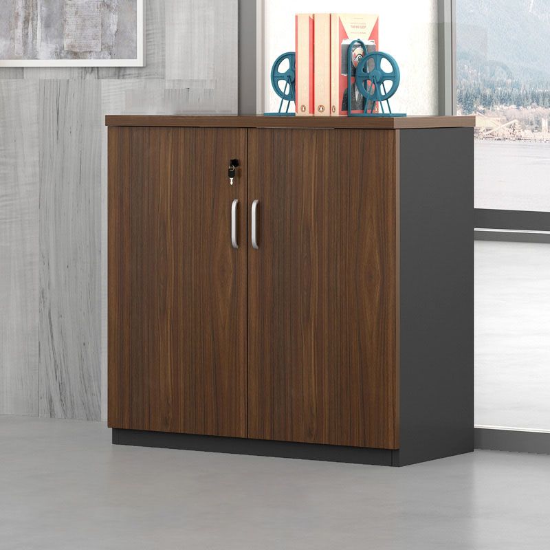 Nordic Style File Cabinet Wood Lateral File Cabinet with Locking Storage