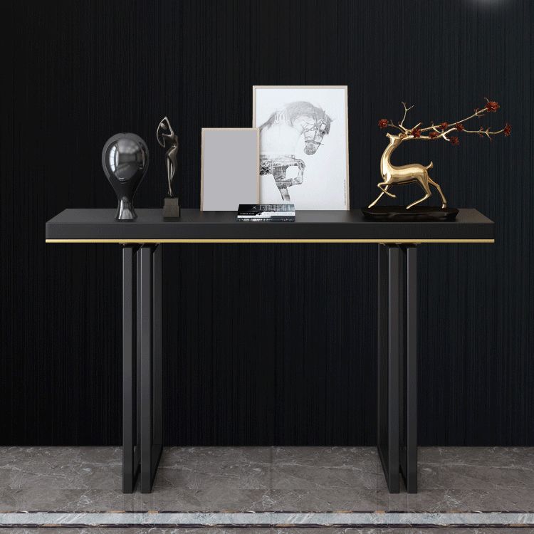 11.8" W Console Table Rectangle Contemporary Slate End Table