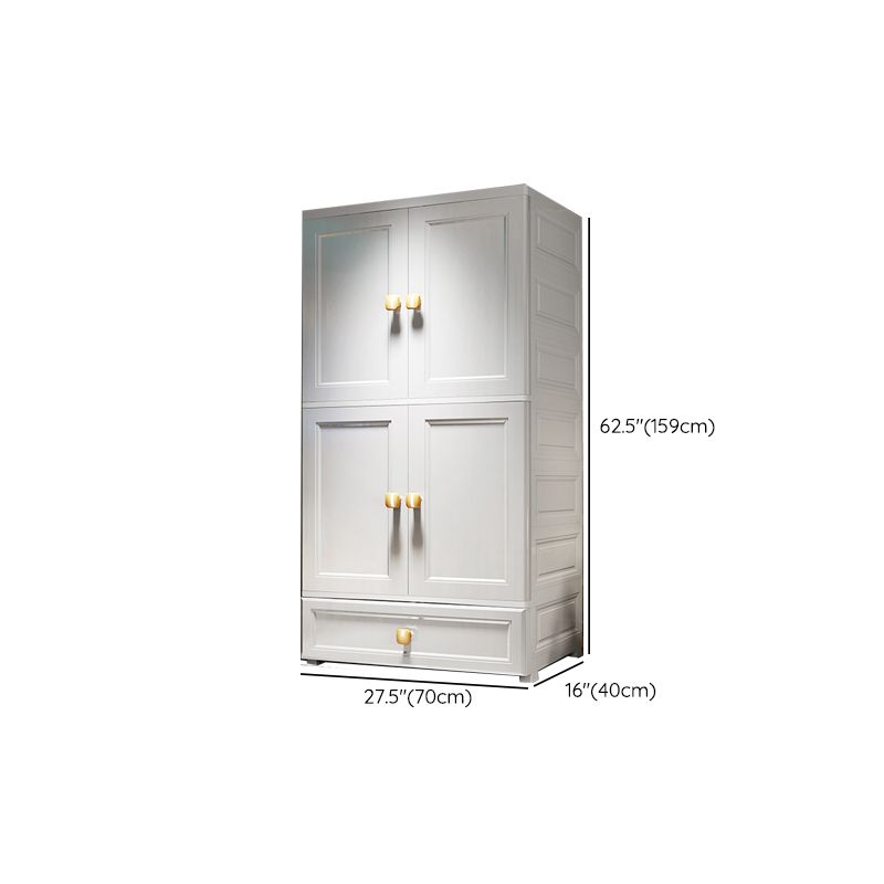 Contemporary Wardrobe Armoire Plastic Wardrobe Closet with Door