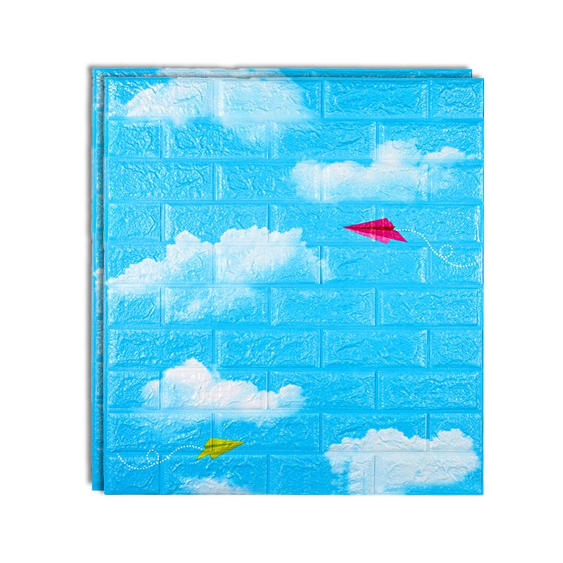 Cartoon 3D Embossed Wall Panel Waterproof Foam Indoor Wall Tile for Children Room