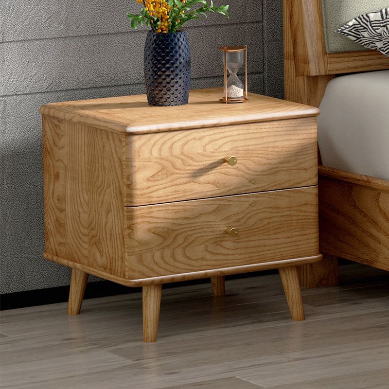 Solid Wood Nightstand Legs Included Accent Table Nightstand with Drawers