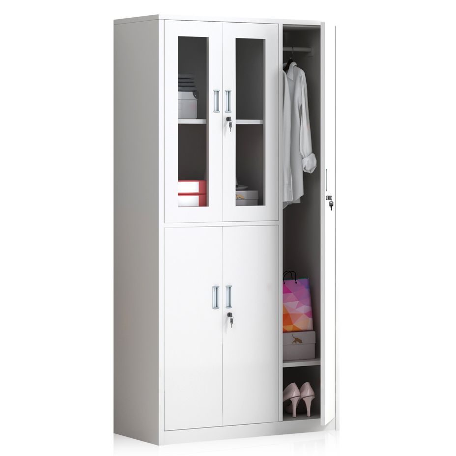 Modern & Contemporary Cabinet for Bathroom Grey Metal Storage Cabinet