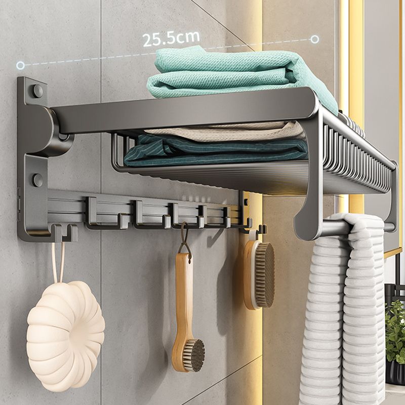 Gray Bathroom Accessory As Individual Or As a Set with Towel Bar/Bath Shelf/Robe Hooks