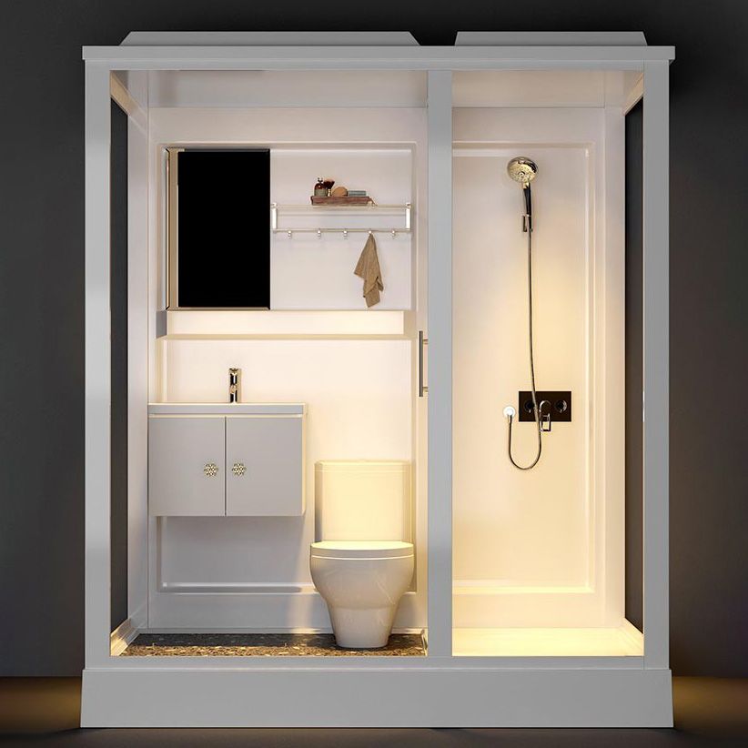 Modern Rectangle Shower Stall Clear Tempered Shower Stall for Bathroom