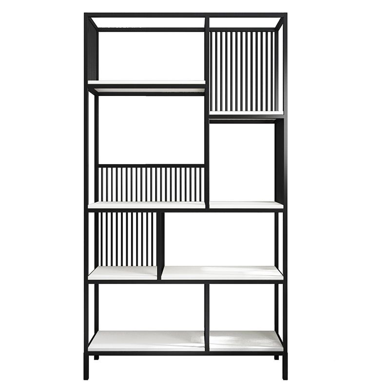 Shelves Included Bookcase 5 Shelf Bookshelf Engineered Wood and Metal