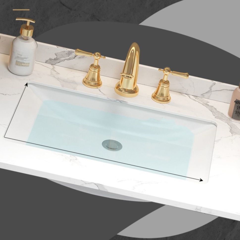 Modern Sink Vanity Wall Mount Solid Color Bathroom Vanity with Drawers