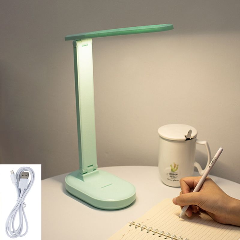 Rectangular Bedroom Reading Lamp Plastic Macaron Style LED USB Table Light