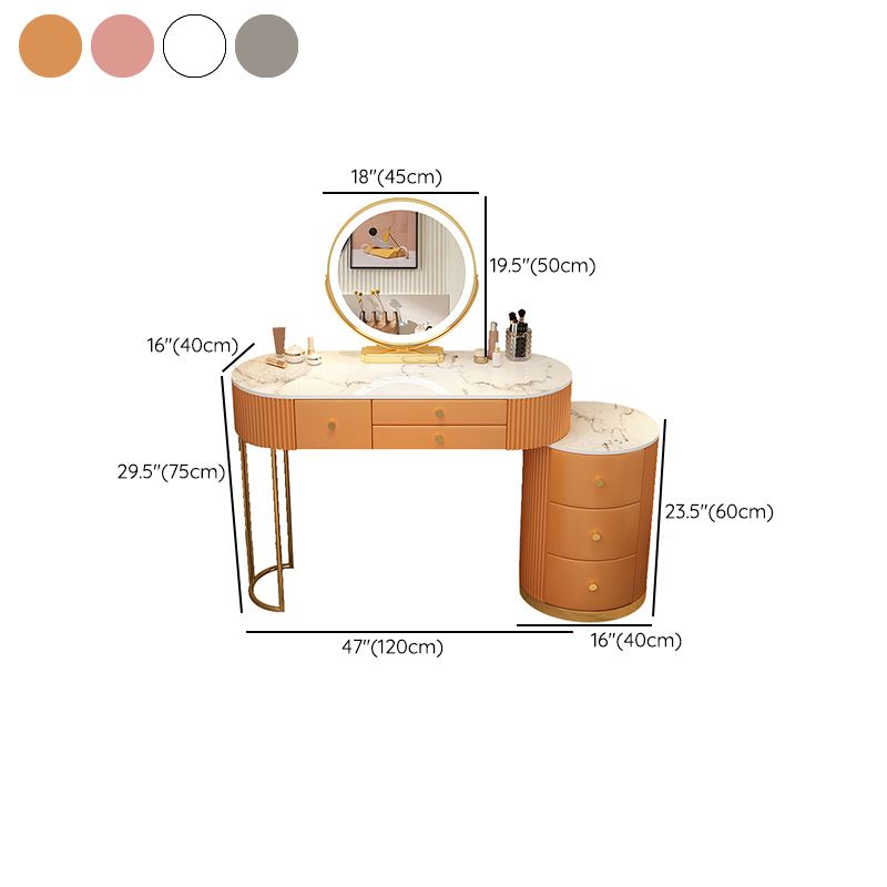 Luxious Drawers Make-up Vanity Marble Makeup Vanity Desk Table