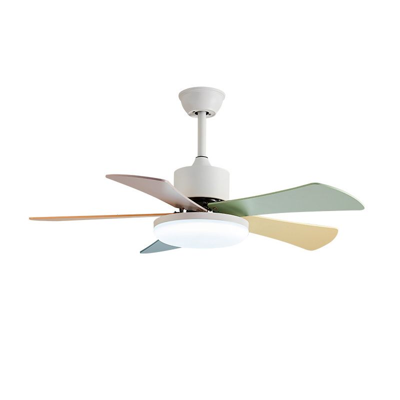 Colorful LED Ceiling Fan Light Fixture Simple Ceiling Flush Mount for Kids' Room