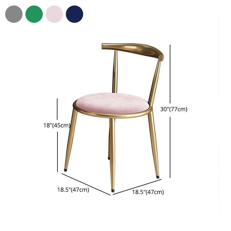 Nordic Design Fabric Dining Chair Open Back Side Chair for Home Use