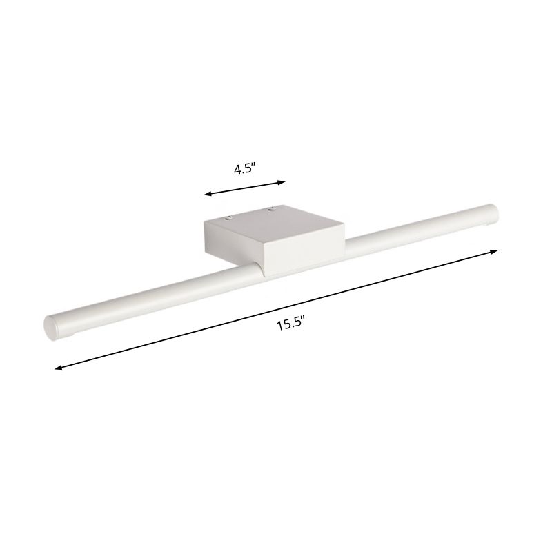 LED contemporáneo de tocador de metal delgada 16 "/19.5" /23.5 "de ancho de pared blanca de pared de pared en blanco/luz cálida/cálida