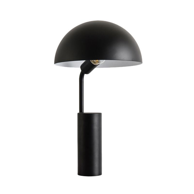 Iron Domed Desk Lighting Macaron 1 Light Black/Light Green Finish Table Lamp with Adjustable Design