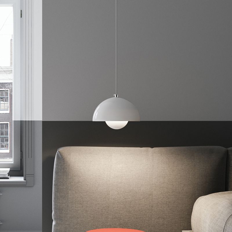 Kleurrijke knopvorm hanglamp Noordse aluminium 10,5 "brede hangende hanger voor slaapkamer