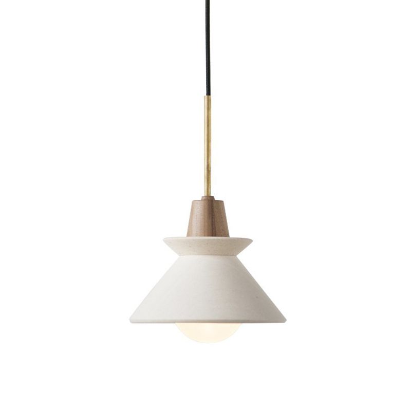 Modern Simplicity Conical Hanging Ceiling Light Cement Hanging Light for Living Room