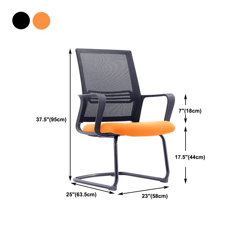 Modern Mid-Back Office Chair Black Frame No Distressing Desk Chair