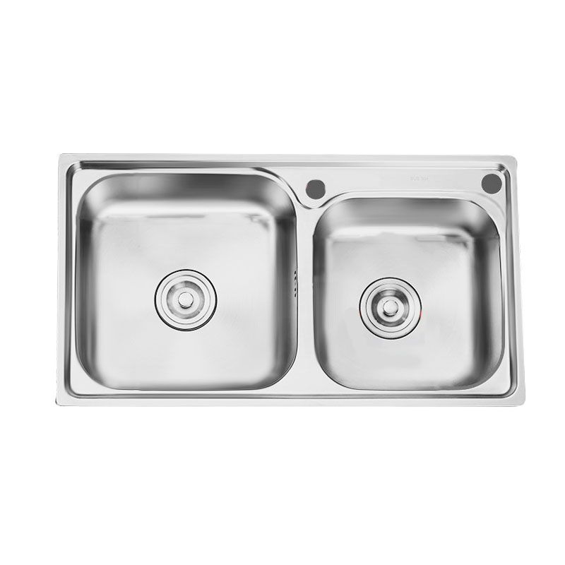 Classic Style Kitchen Sink Stainless Steel Kitchen Sink with Drain Strainer Kit