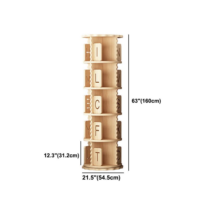 Scandinavian Style Bookshelf Closed Back Solid Wood Bookcase for Home Office