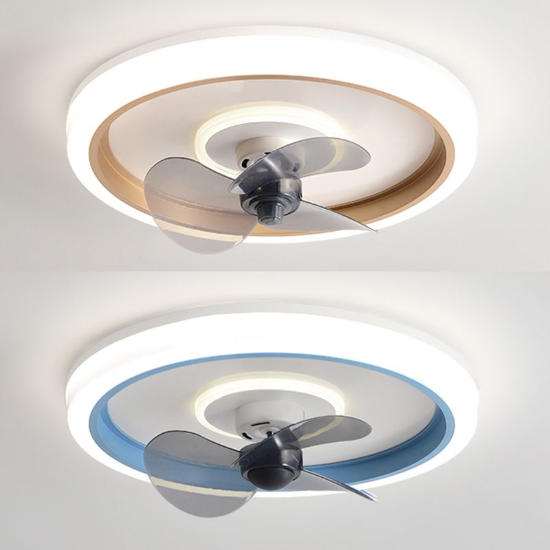 Lampada a ventole a soffitto in metallo a forma rotonda MODERNI MODERNO Ventile del soffitto a 2 luci