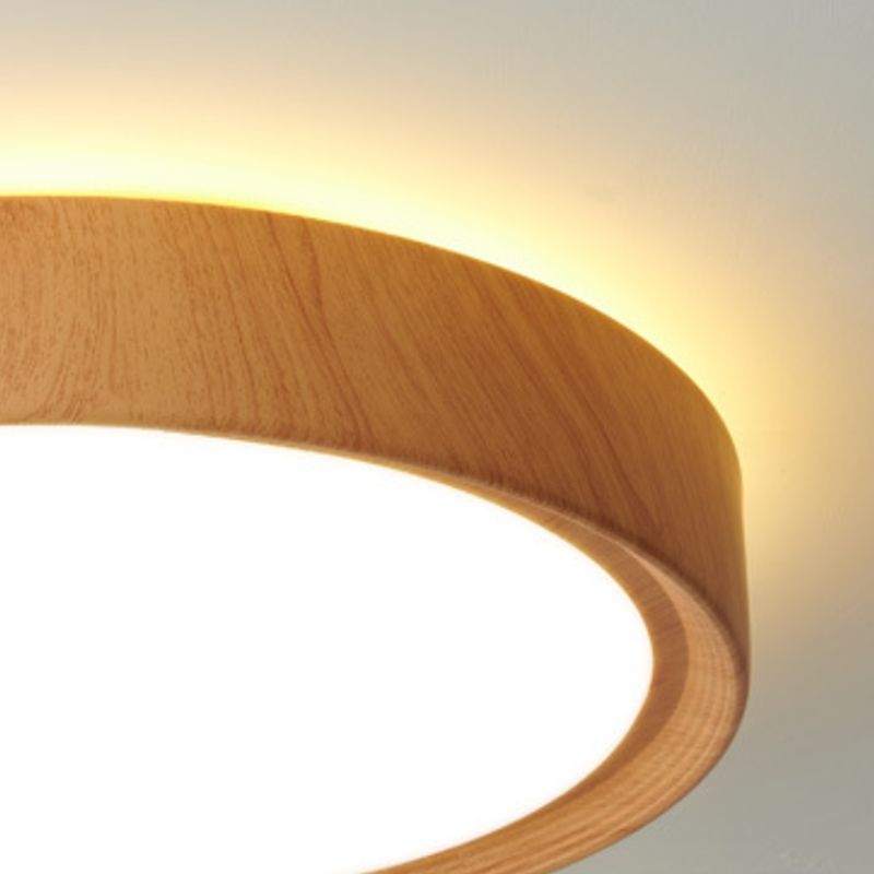 Single Modernist Beige Recessed Mount Lighting LED Ceiling Light