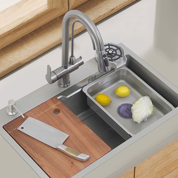 Modern Style Kitchen Sink Rectangle Shape Kitchen Sink with Single Bowl