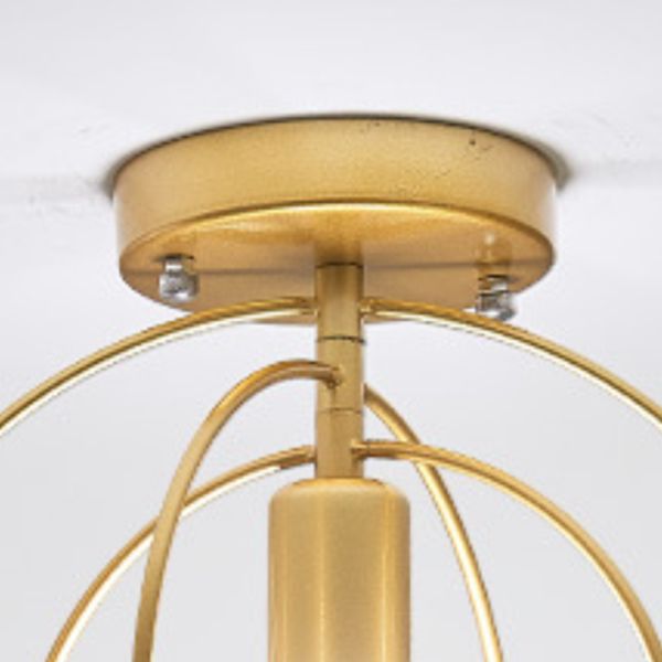 Modernism Metal Golden Ceiling Light Star/Round Flush Mount Lighting for Home