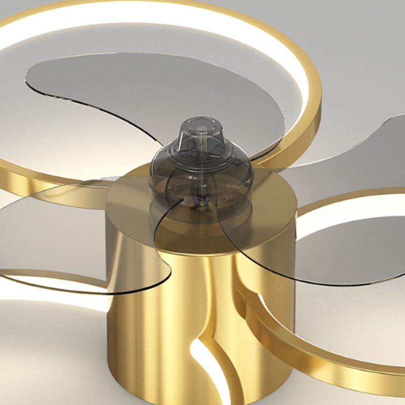 Metal Geometric Shape Ceiling Fans Light Modern Style Multi-Lights Ceiling Fan Light