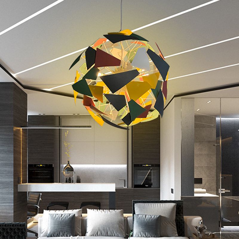 Camouflage Plafond sphérique Pendant Light Metallic Industrial Multi Light Living Lighting Ayémorrat