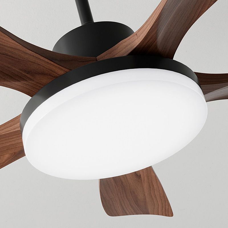 Creative Wooden Ceiling Fan Light Fixture Modern LED Ceiling Lamp for Bedroom